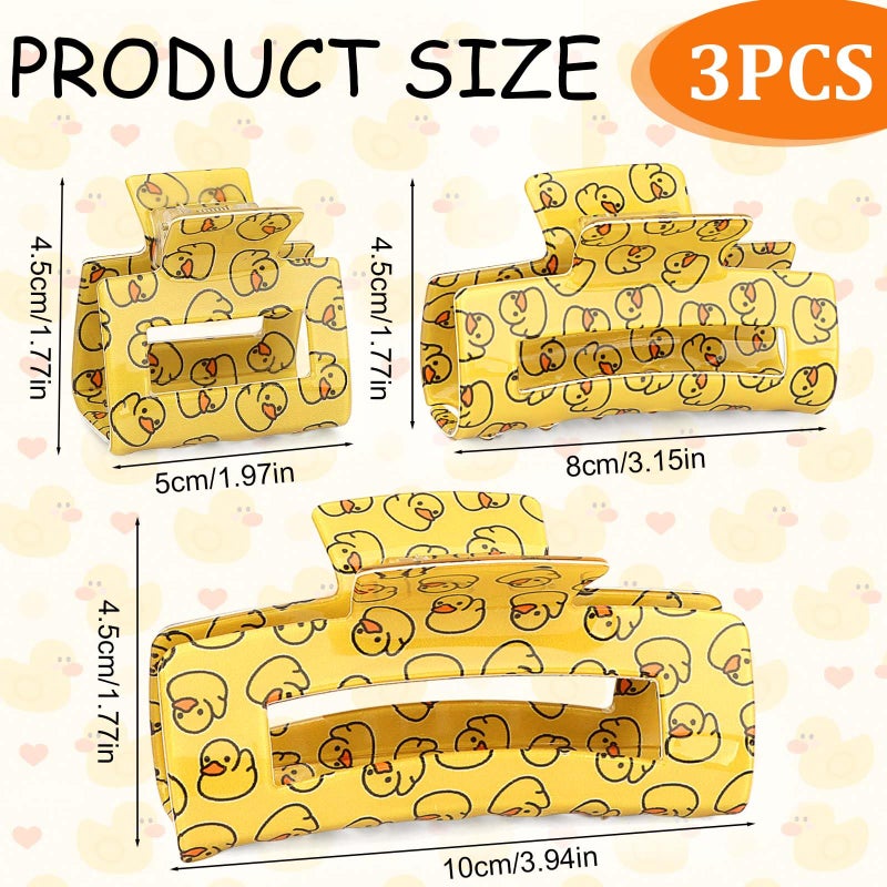 Vovii 3Pcs Duck Claw Clips Fun Novelty Clips for Women Girls Festival Unique Hair Accessories, Cute Yellow Duck Accessories for Holiday Gifts Party Decor - Image 3